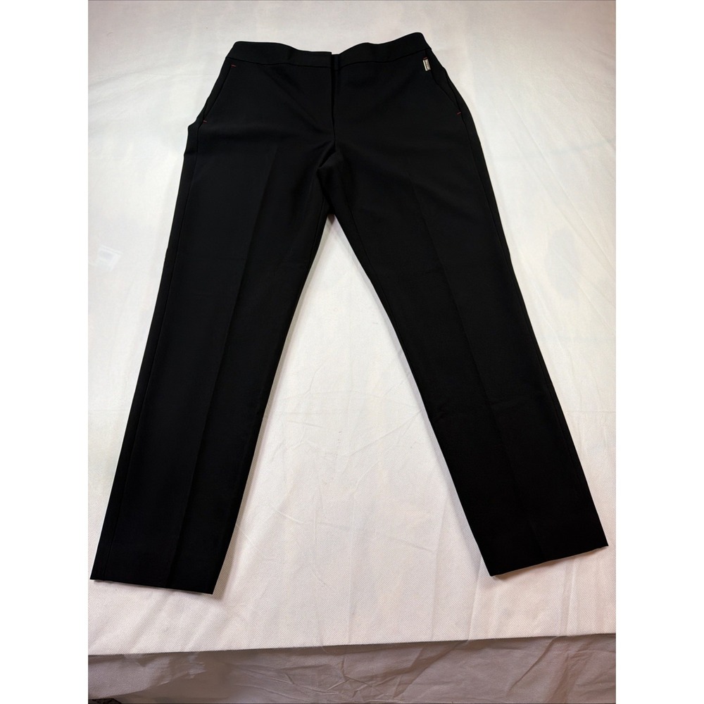 Tommy Hilfiger Elastic Waist, Straight Leg Black Pants Trousers Women's Size 8